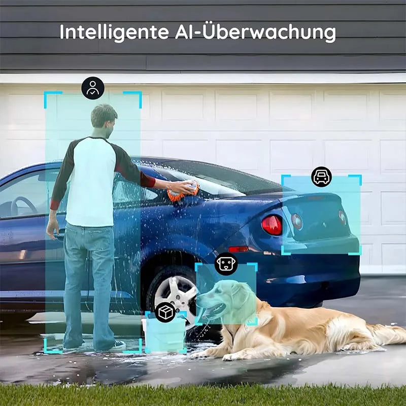 BOIFUN 2K WiFi Outdoor Security Camera With Solar Panel