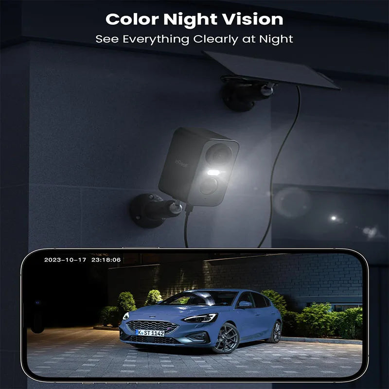 IeGeek 2K 3MP WiFi Solar Security Camera Outdoor Wireless