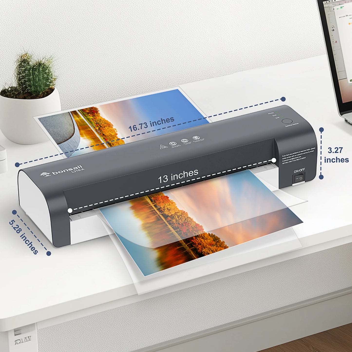 Bonsaii 13 Inch Laminator For A3 Never Jam Smart Temp