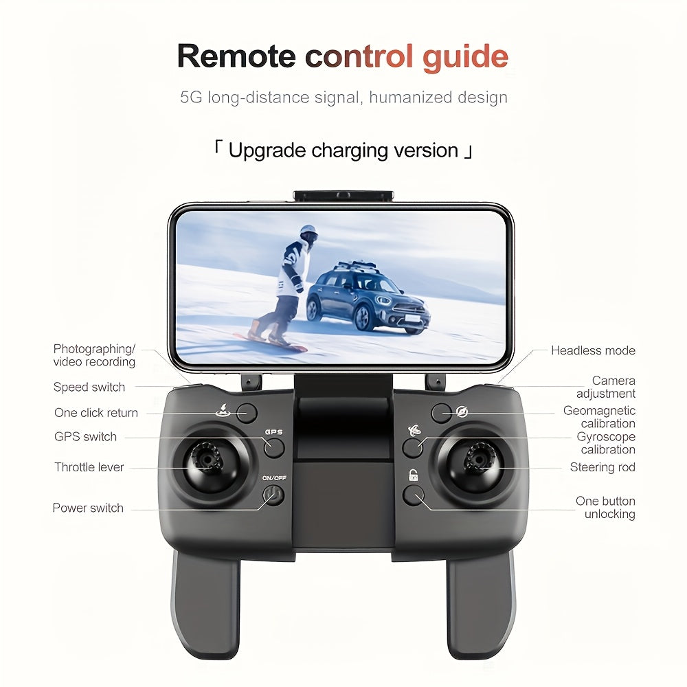 ZNLYRION GPS Drone 4K Foldable FPV Quadcopter with Return