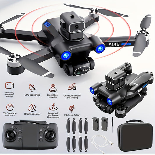 ZNLYRION GPS Drone 4K Foldable FPV Quadcopter with Return