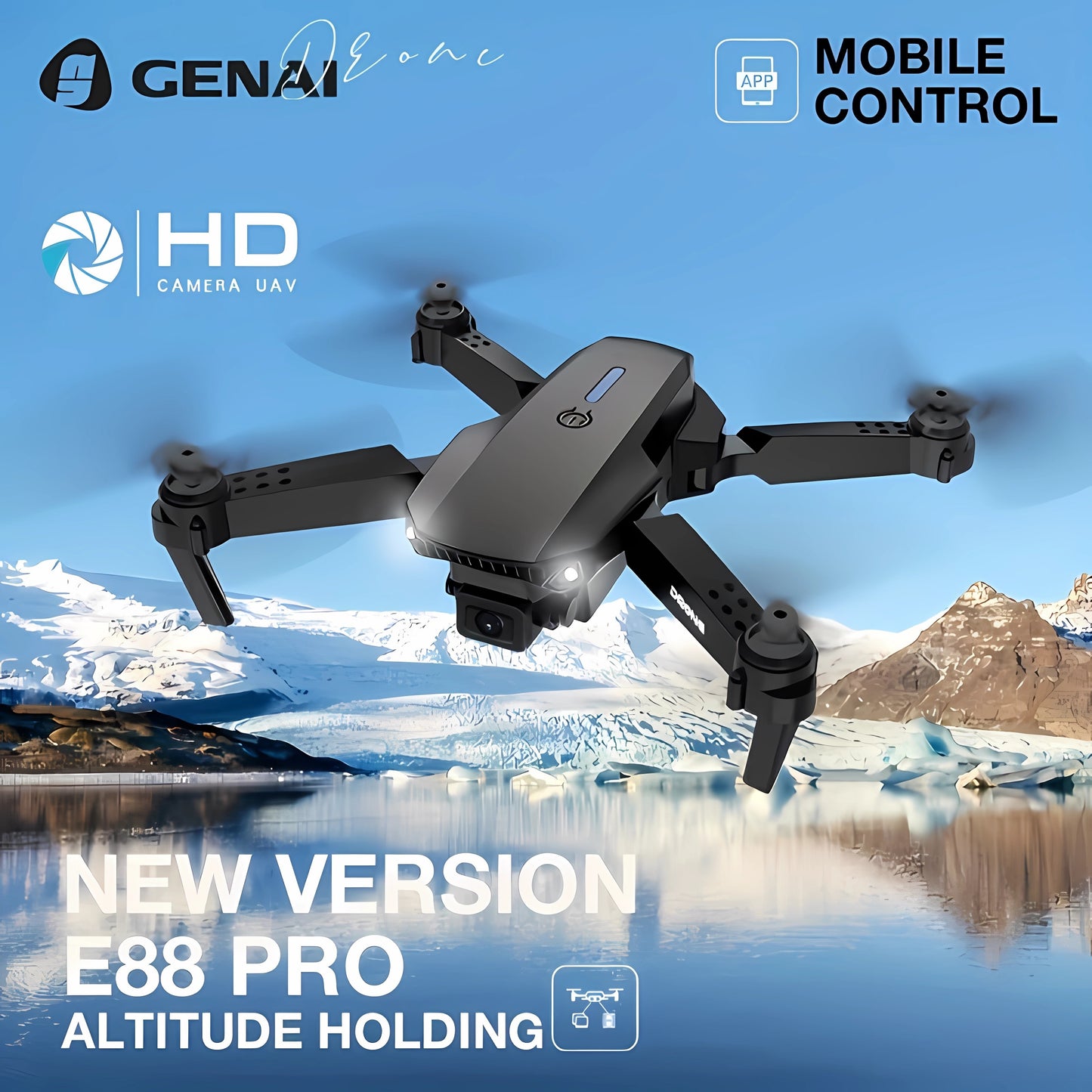 GENAI Foldable Long Range Drones E88Pro E99Flash H8 H14