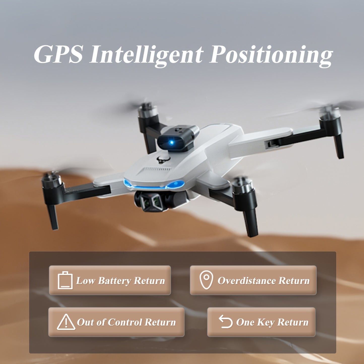 Aliens Toys Dual Cameras Drone With EIS Stabilization GPS
