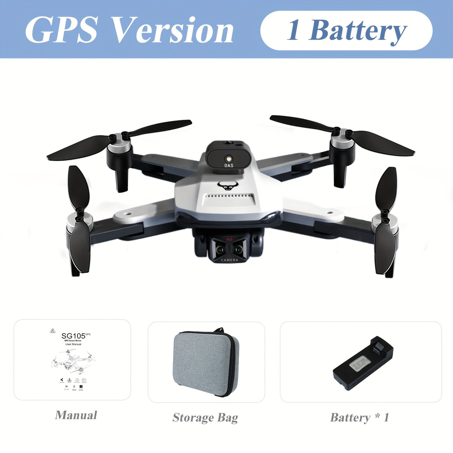 Foldable GPS RC Drone With Cameras And Obstacle Avoidance