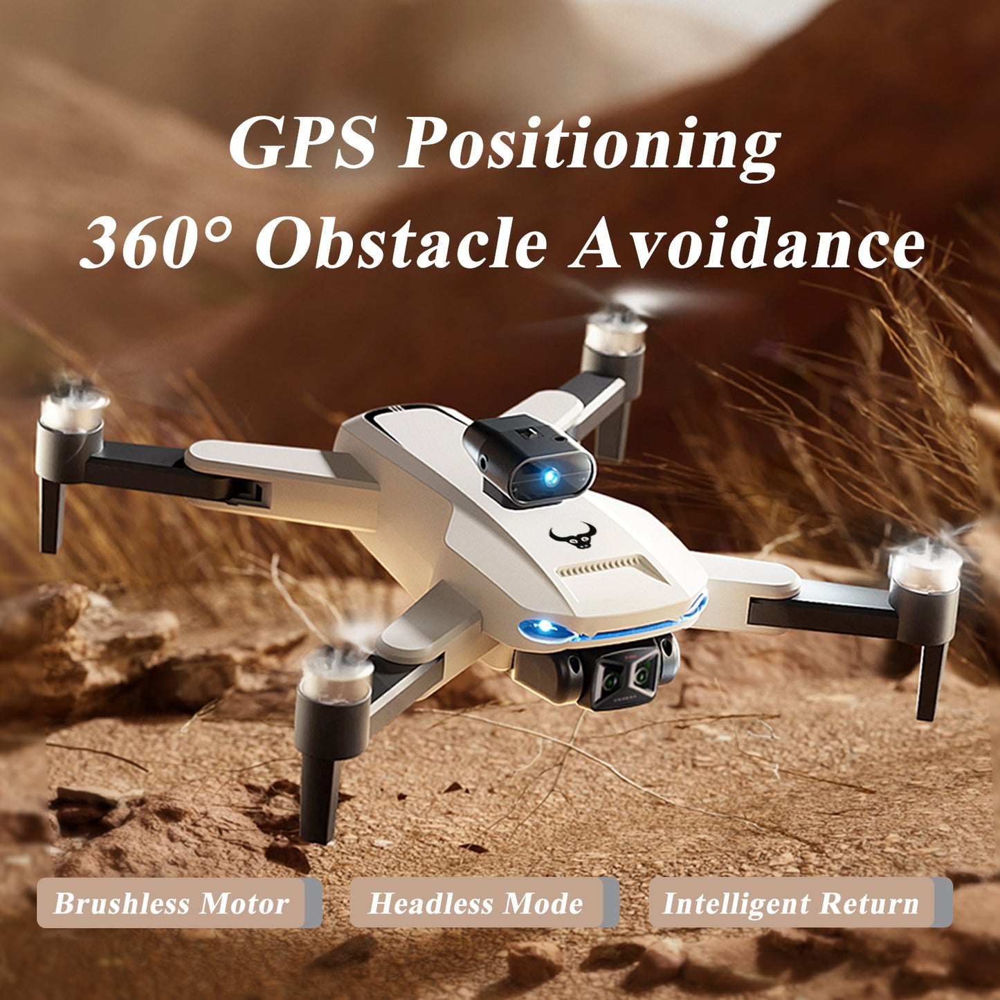 Foldable GPS RC Drone With Cameras And Obstacle Avoidance