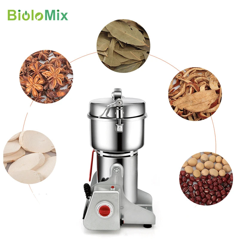 BioloMix 800G Electric Coffee Grinder Dry Food Mill Grains Spices Herbs Cereal Grinding Machine