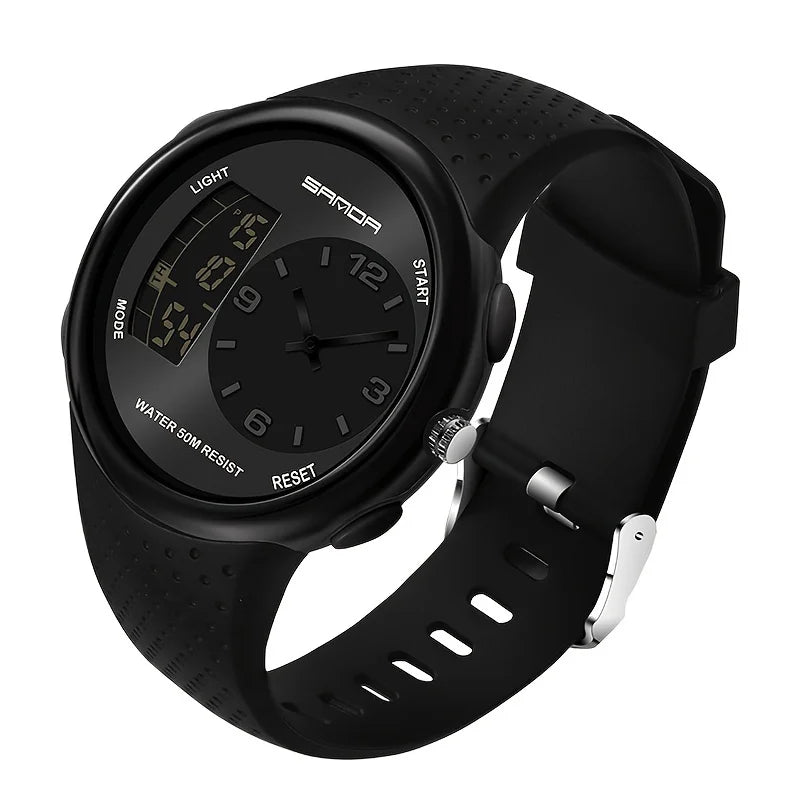 Fashionable Digital Dual Display Watch For Men Luminous