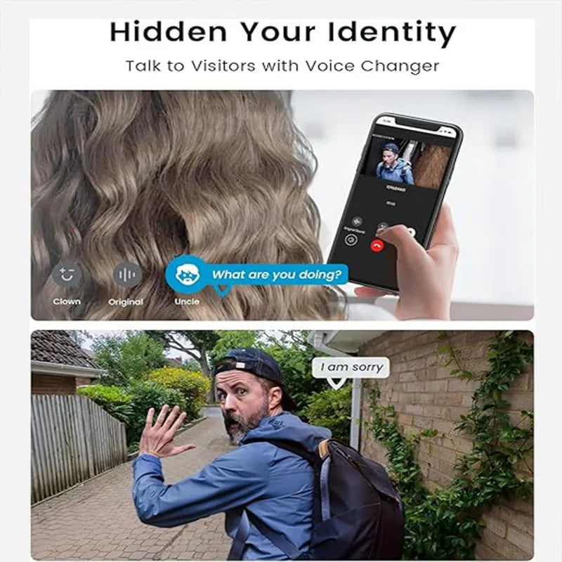 IeGeeK 2K Doorbell Camera Wireless AI PIR Motion Detection