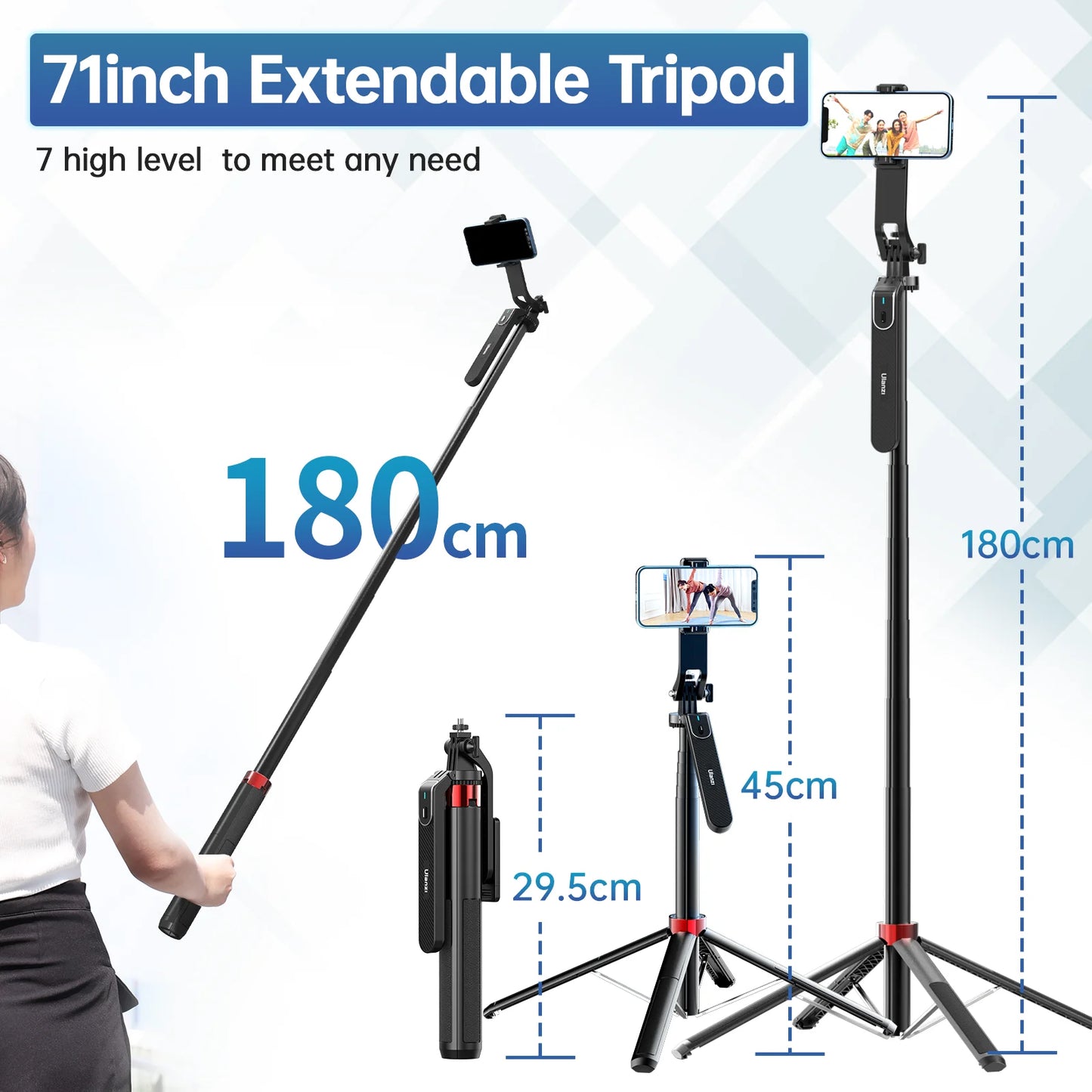 Ulanzi MA09 Smartphone Tripod Bluetooth Selfie Stick