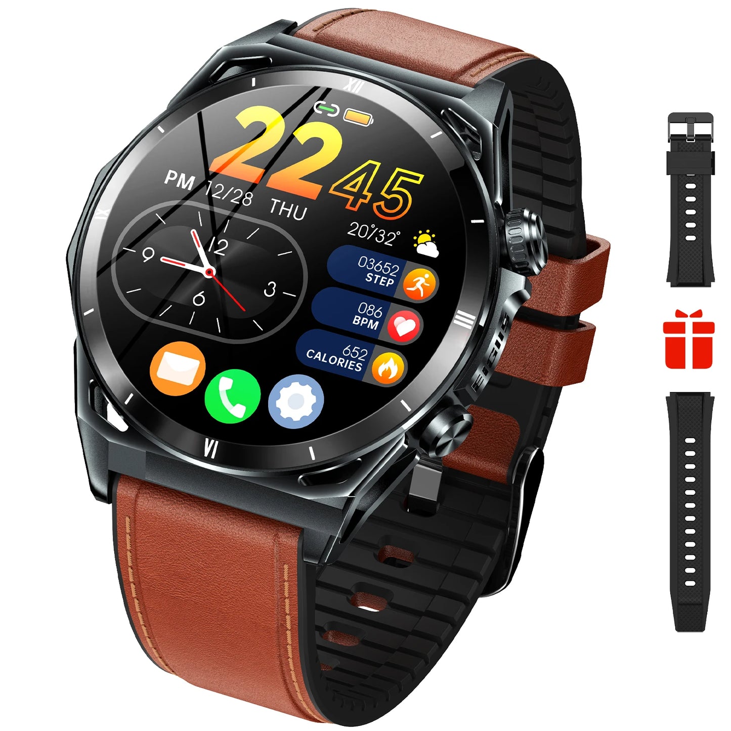 EIGIIS KE6 Smart Watch 1.43 Inch AMOLED Black IP68