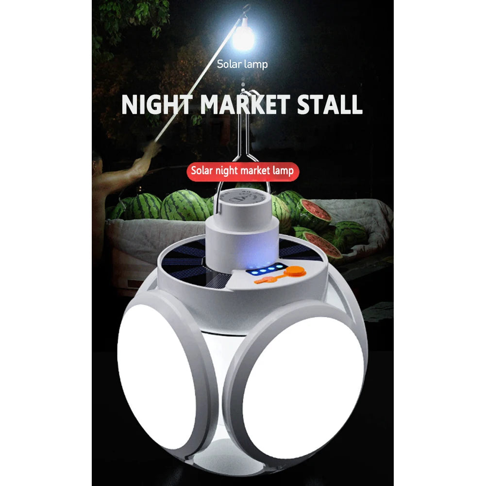 Led Solar Camping Lantern With 5 Adjustable Lighting Levels