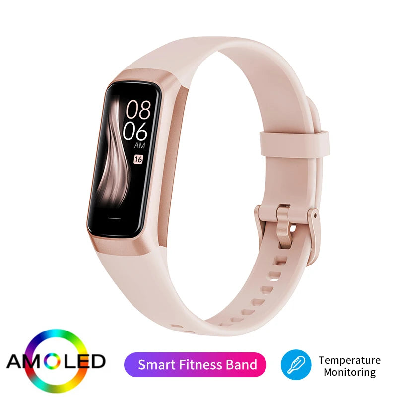 LIGE 1.1 Inch AMOLED Smart Watch Women Heart Rate Monitor
