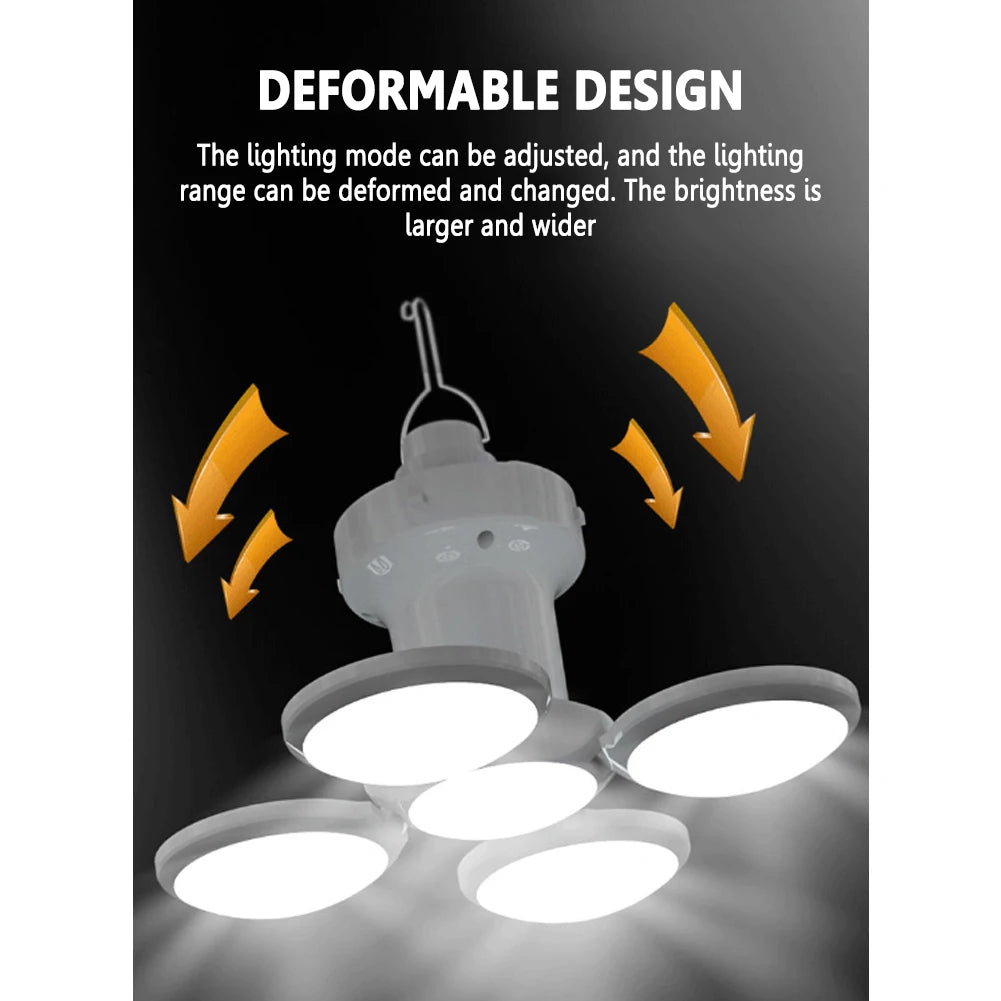 Led Solar Camping Lantern With 5 Adjustable Lighting Levels