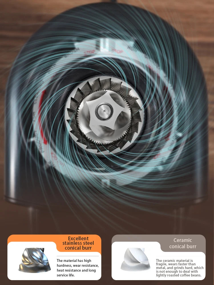 HiBREW Automatic Burr Mill Electric Coffee Grinder with 31 Gears for Espresso American Coffee and Pour Over Visual Bean Storage G3