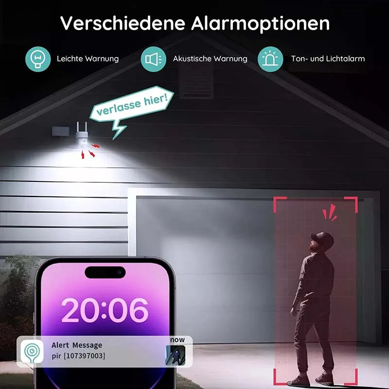 BOIFUN 2K WiFi Outdoor Security Camera With Solar Panel