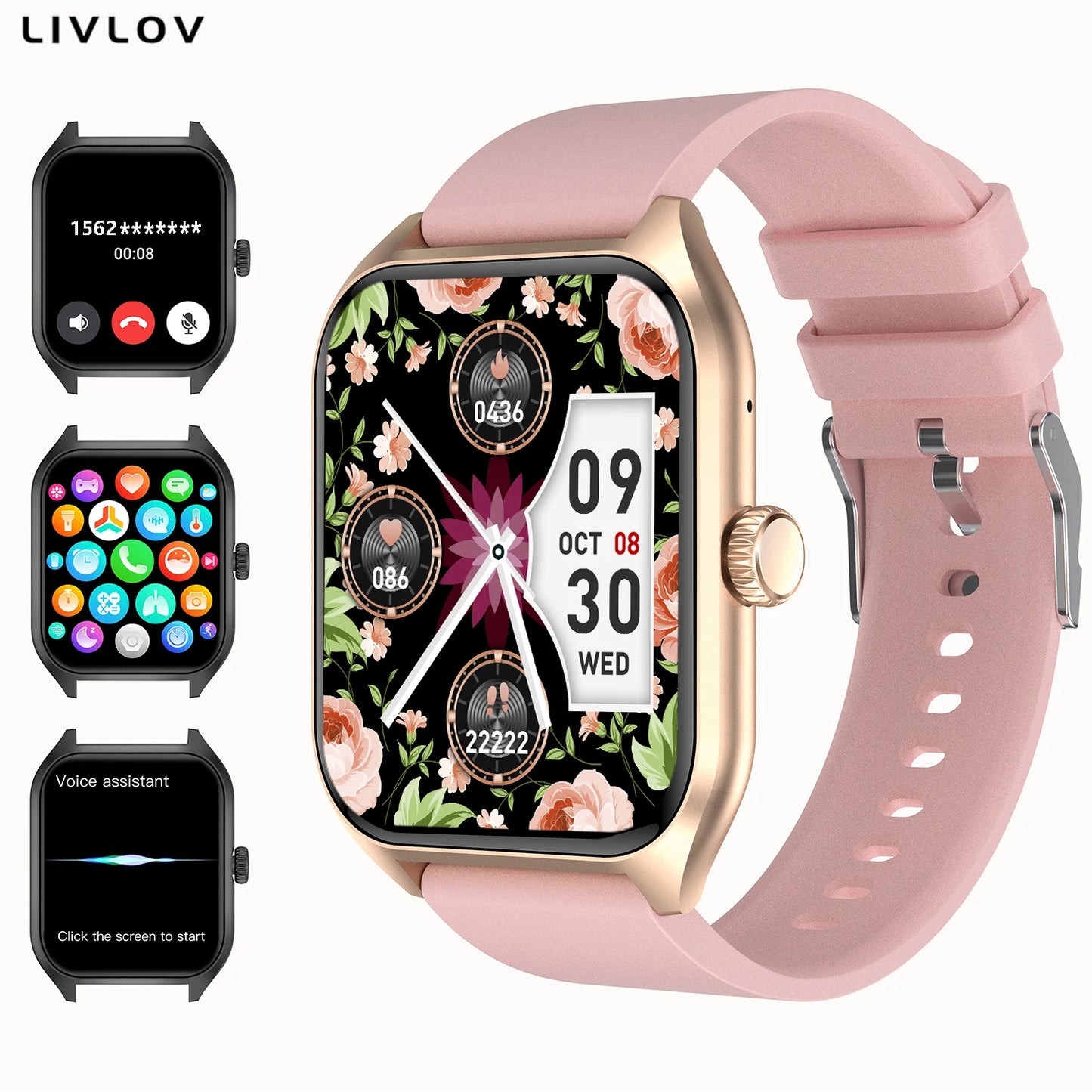 Ai Voice Assistant Smart Watch 1.96Inch Hd Screen Heart Rate