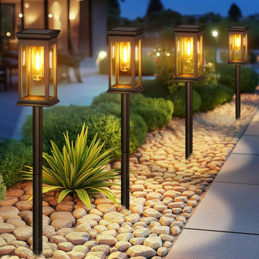 Solar Lights 2700K Warm White For Yard Walkway Pack