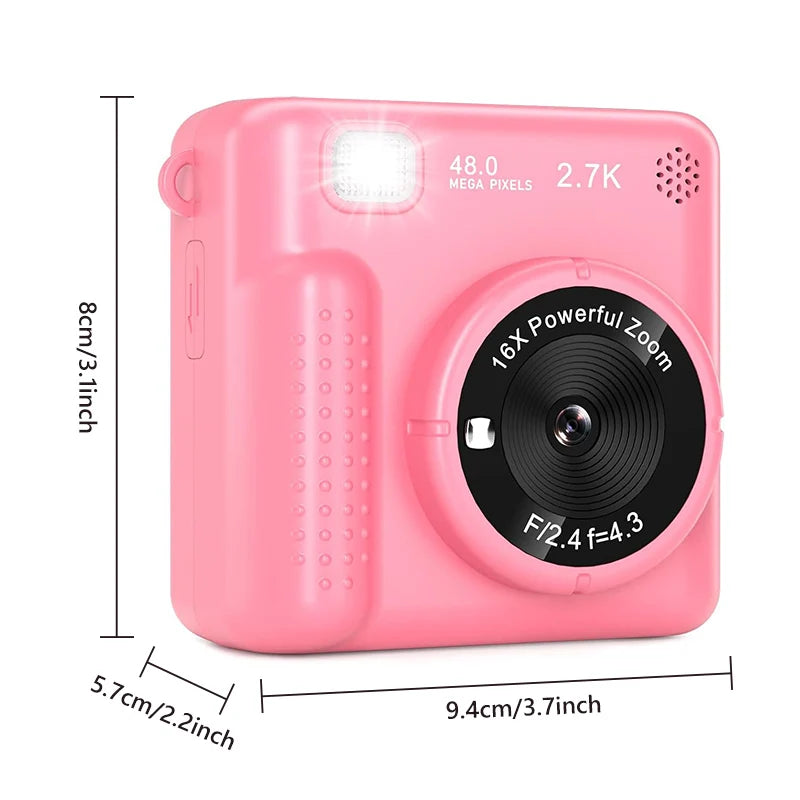 Portable Travel Camera For Kids With Instant Printing