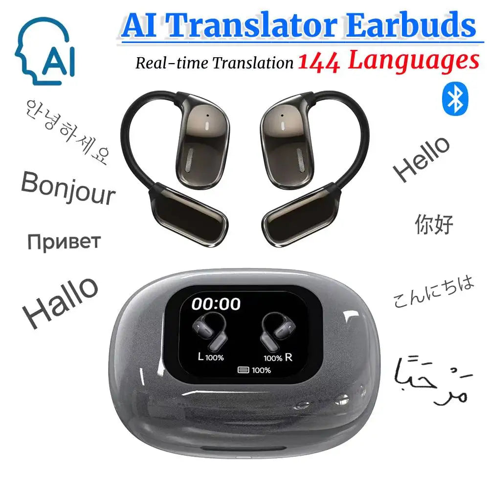 Alloet Bluetooth 144 Languages Translator Earbuds AI