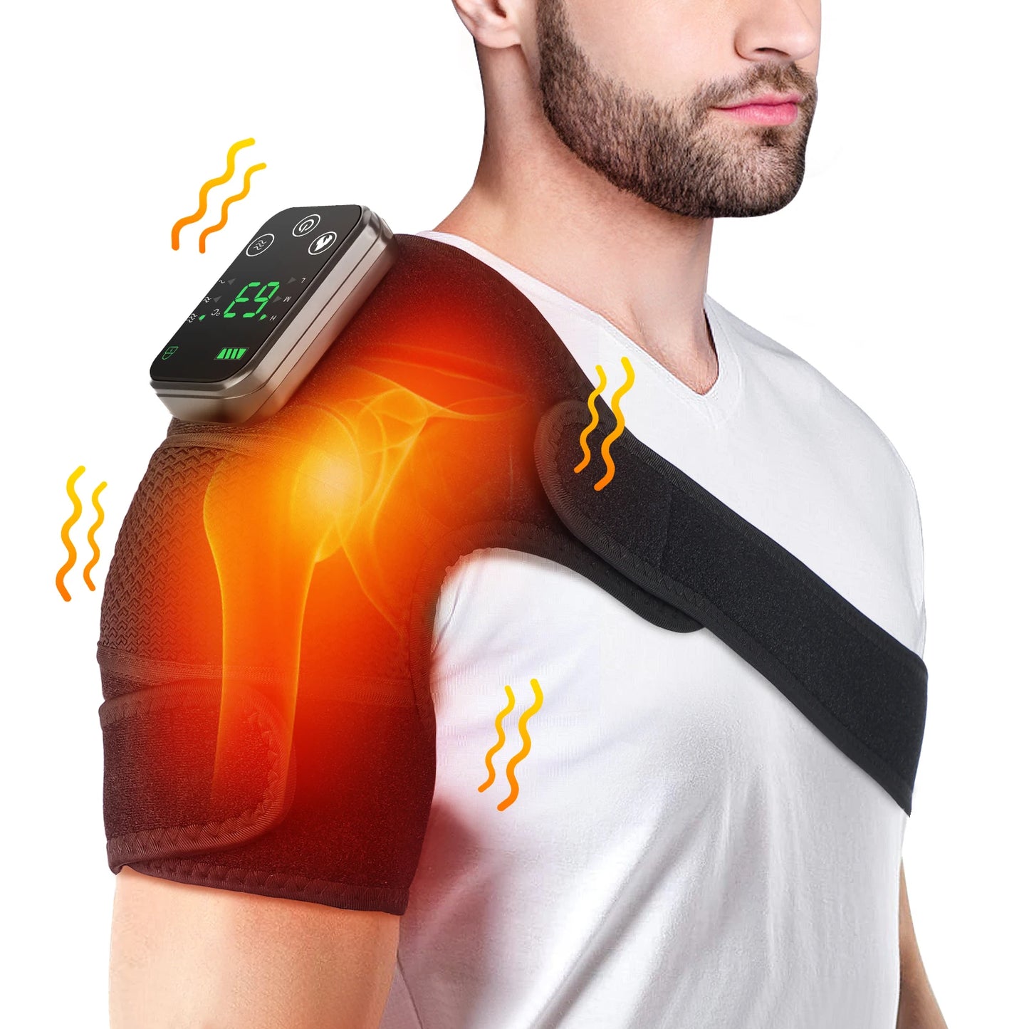 Moajaza 3 In 1 Heated Knee Elbow Shoulder Massager Pad