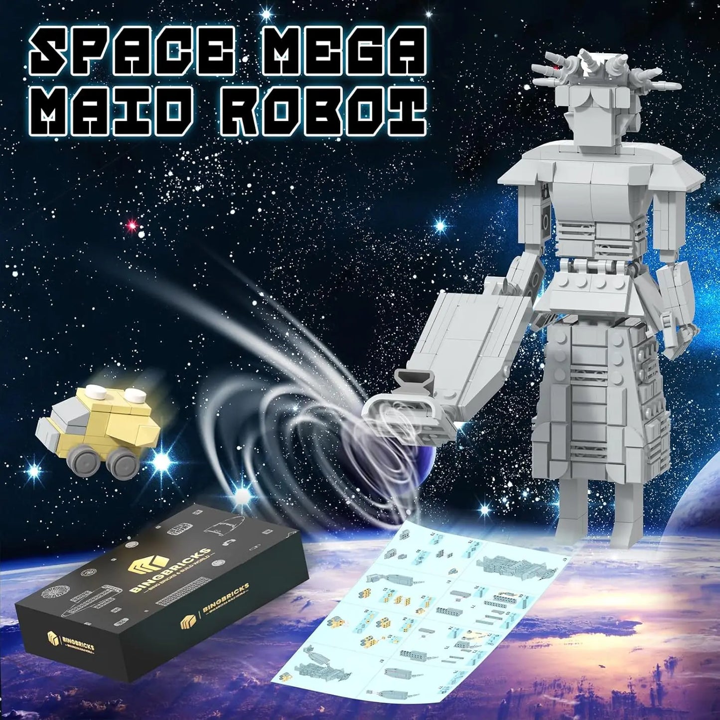 Space Mega Maid Robot Building Blocks Compatible With Lego