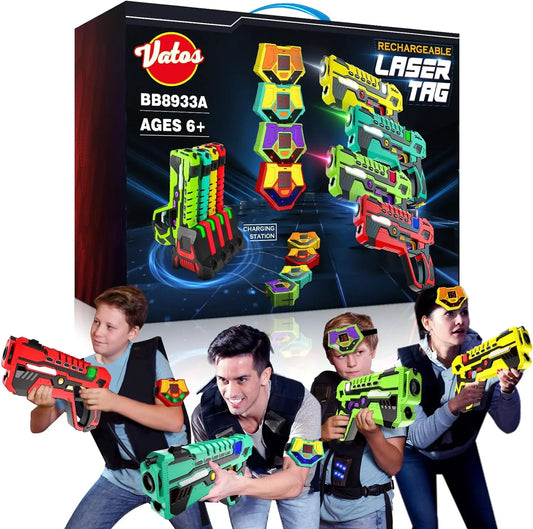 Vatos Laser Tag Battle Game Gun Set Electric Infrared Toy Guns for Kids Boys and Girls Indoor Outdoor Games