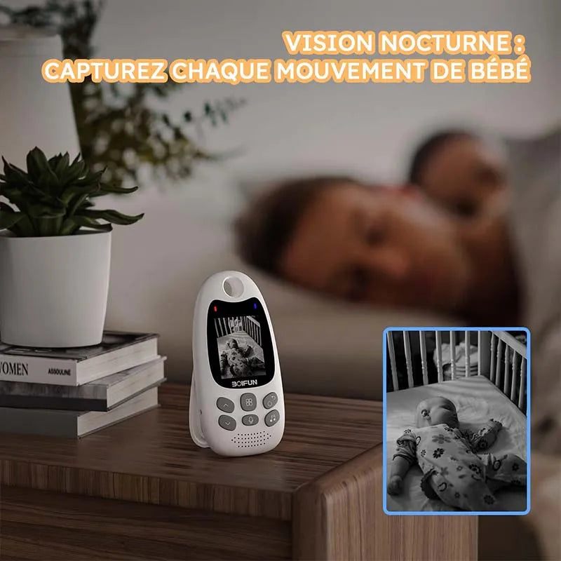 Boifun 480P Baby Monitor With Night Vision Temp Sensor
