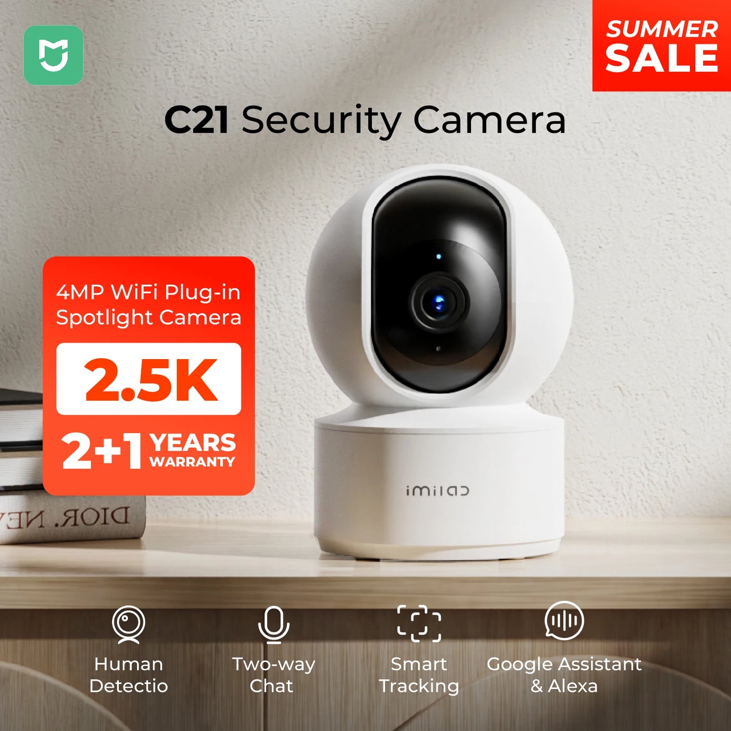 Imilab C21 2.5K IP Security Camera MiHome App 360 Vision