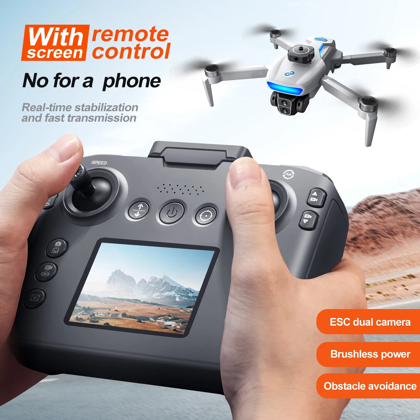 Endurance Brushless Drone Dual Cameras Foldable Quadcopter