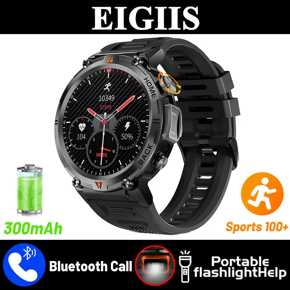 EIGIIS KE3 Bluetooth Call Smart Watch for Men Health Monitor