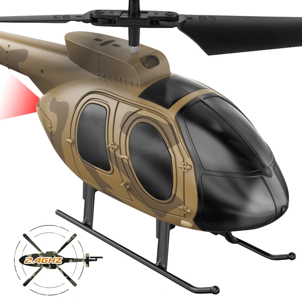 Vatos Remote Controlled Helicopter Camouflage 2.4GHz Radio Indoor RC Helicopter Toy One Click Takeoff For Boys Children And Adults