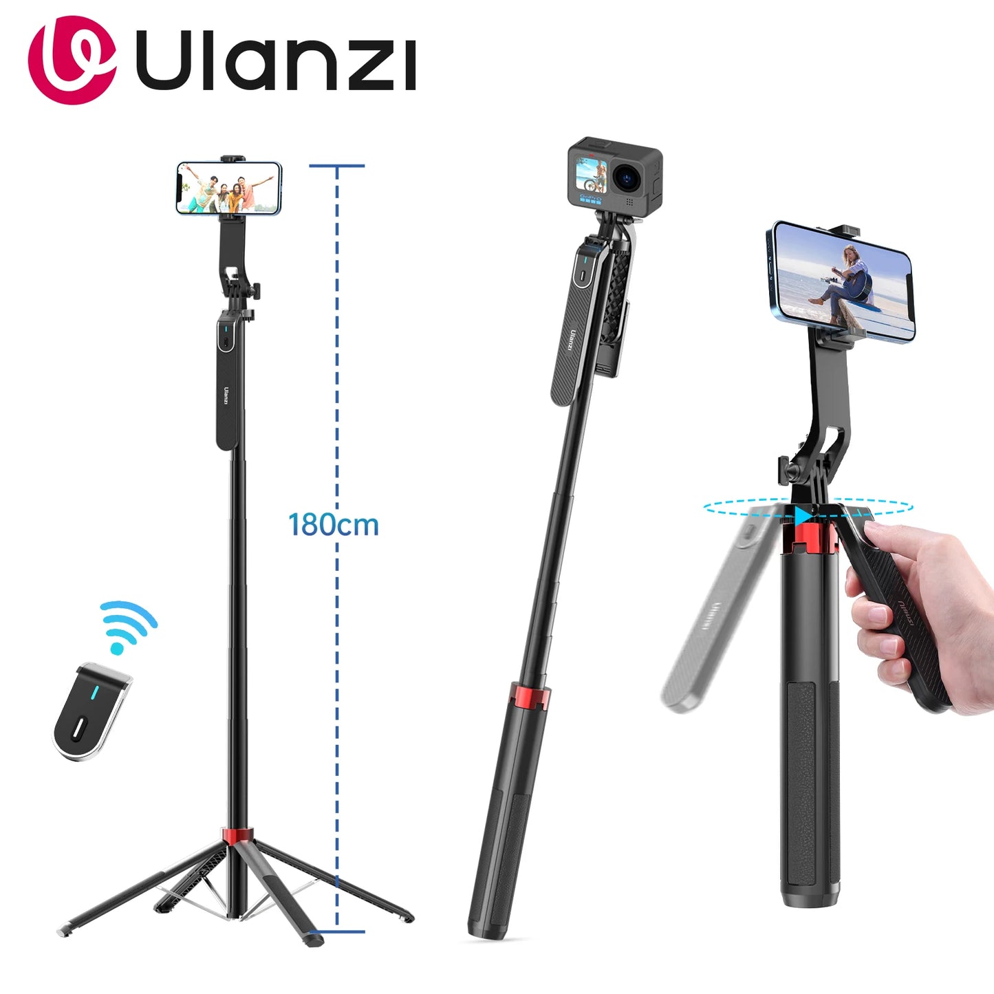 Ulanzi MA09 Smartphone Tripod Bluetooth Selfie Stick