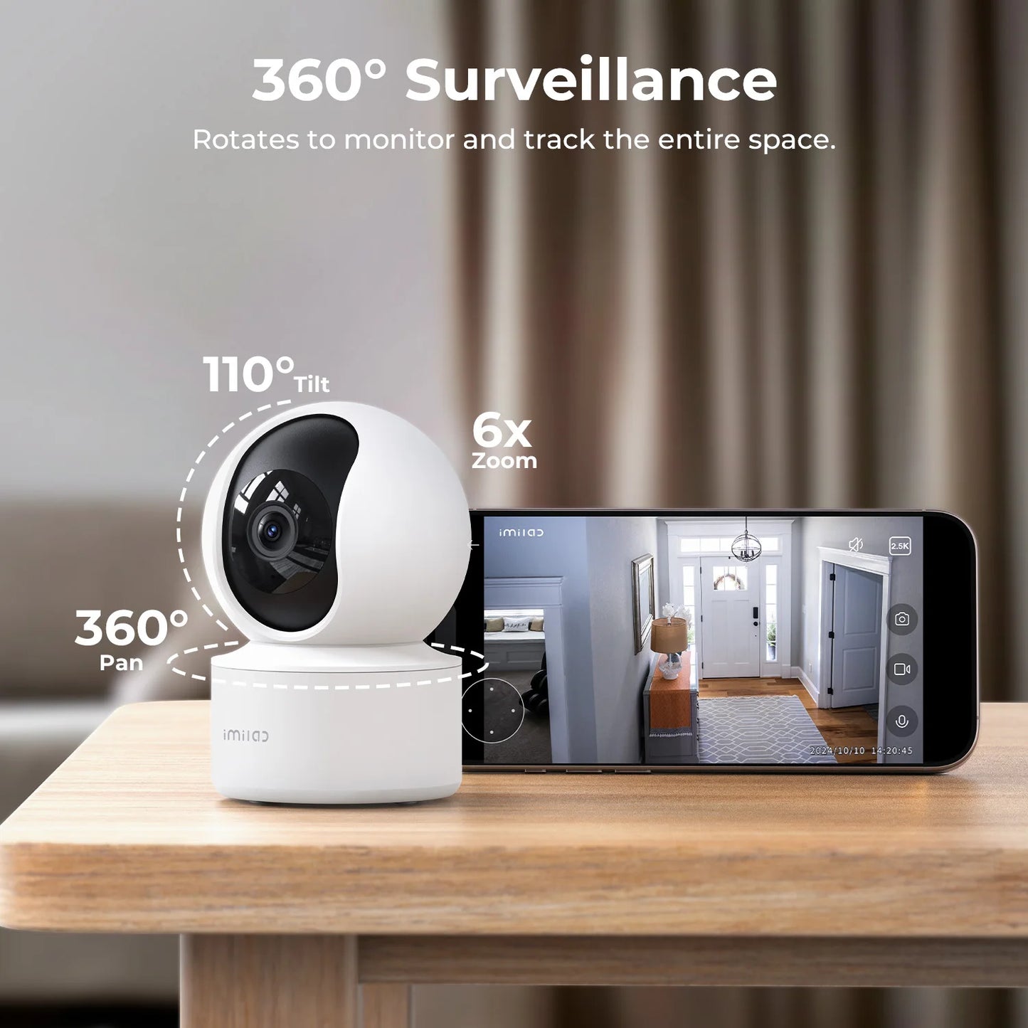 Imilab C21 2.5K IP Security Camera MiHome App 360 Vision