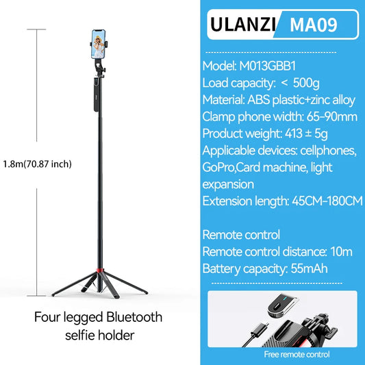 Ulanzi MA09 Smartphone Tripod Bluetooth Selfie Stick