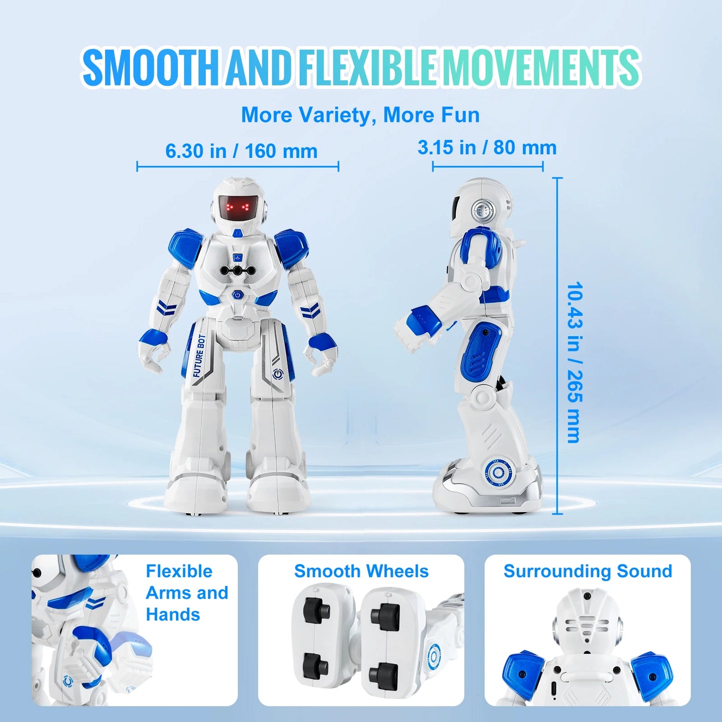 Vevor RC Robot Action Walking Singing Dancing Figure Gesture Sensor Toy for Kids Age 3 and Up Birthday Gift