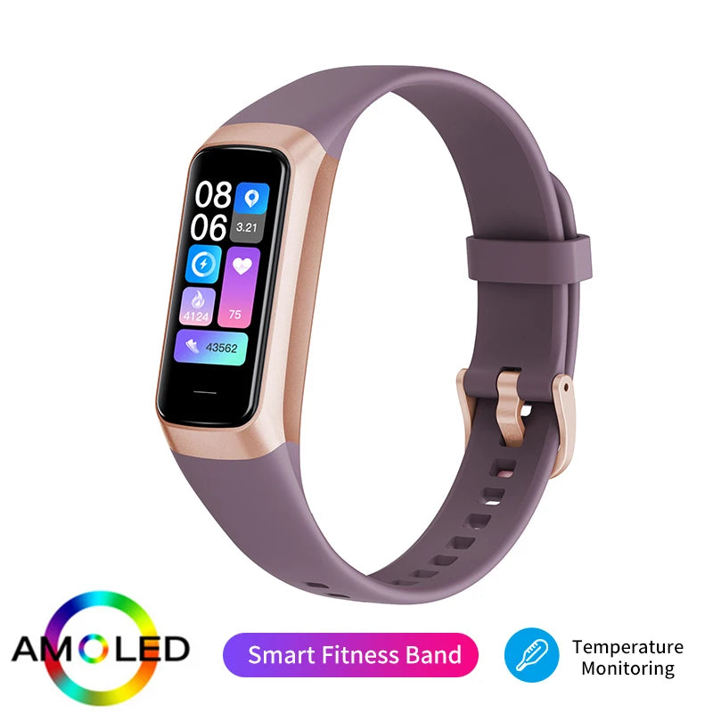 LIGE 1.1 Inch AMOLED Smart Watch Women Heart Rate Monitor