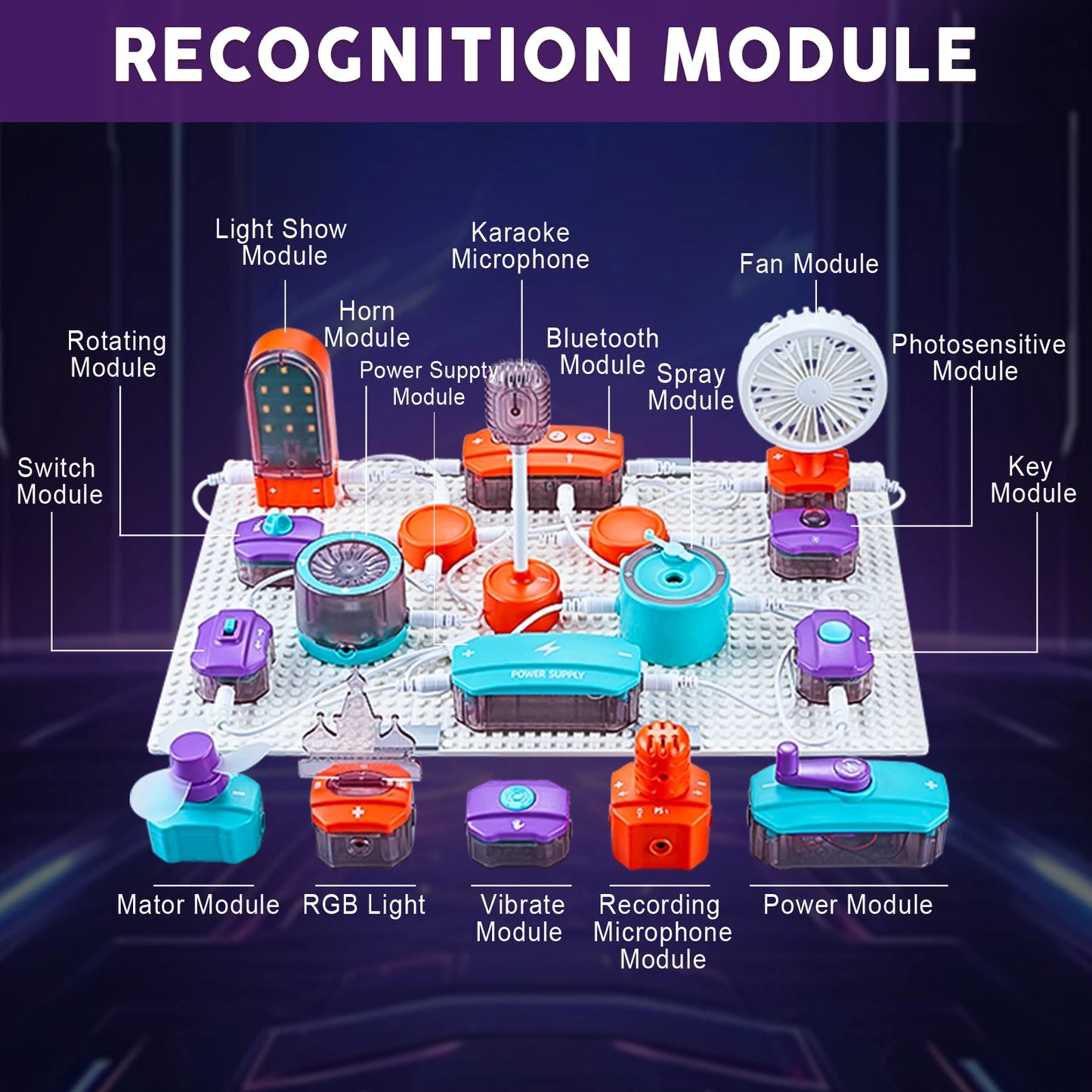 Vatos Science Circuit for Kids DIY Electronics Exploration Kit 150 Plus Project Physics Experiment Circuit Board Educational Toy Ages Six and Up