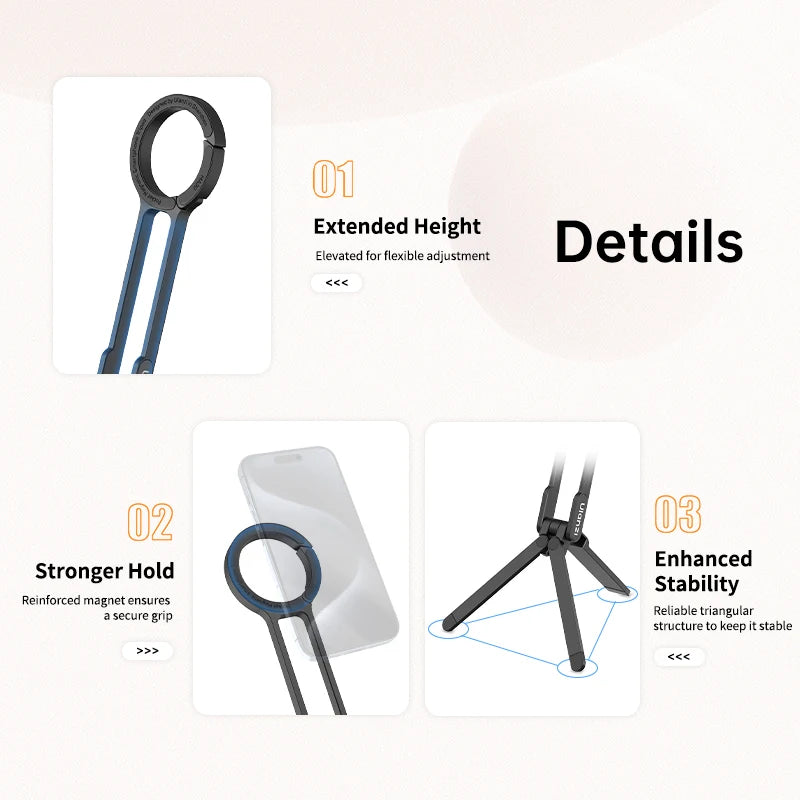 Ulanzi MA30 Carabiner Mounted Phone Tripod Magnetic Holder