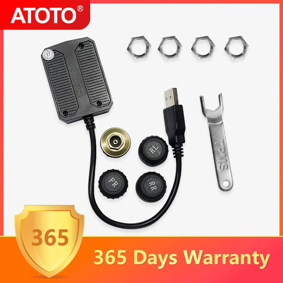 ATOTO UTP1 USB TPMS Tire Pressure Monitoring Sensor System for A6 S8 P9 Android Car Stereo Models