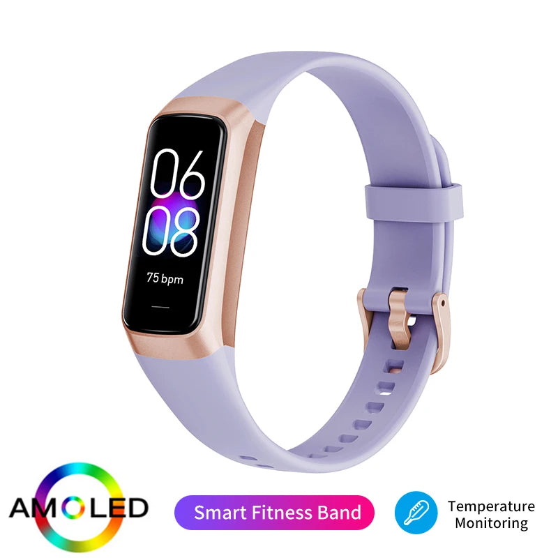 LIGE 1.1 Inch AMOLED Smart Watch Women Heart Rate Monitor