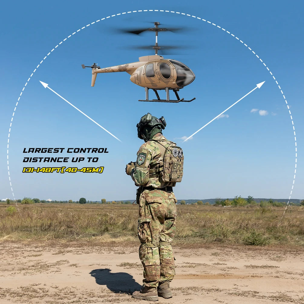 Vatos Remote Controlled Helicopter Camouflage 2.4GHz Radio Indoor RC Helicopter Toy One Click Takeoff For Boys Children And Adults