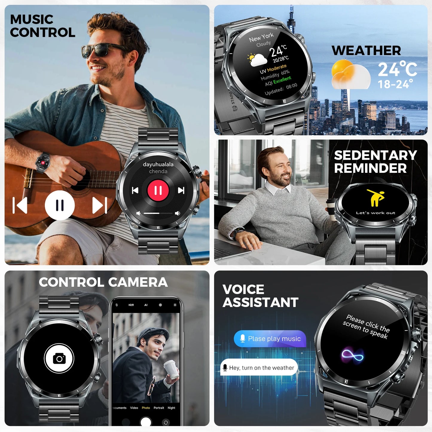 EIGIIS KE6 Smart Watch 1.43 Inch AMOLED Black IP68