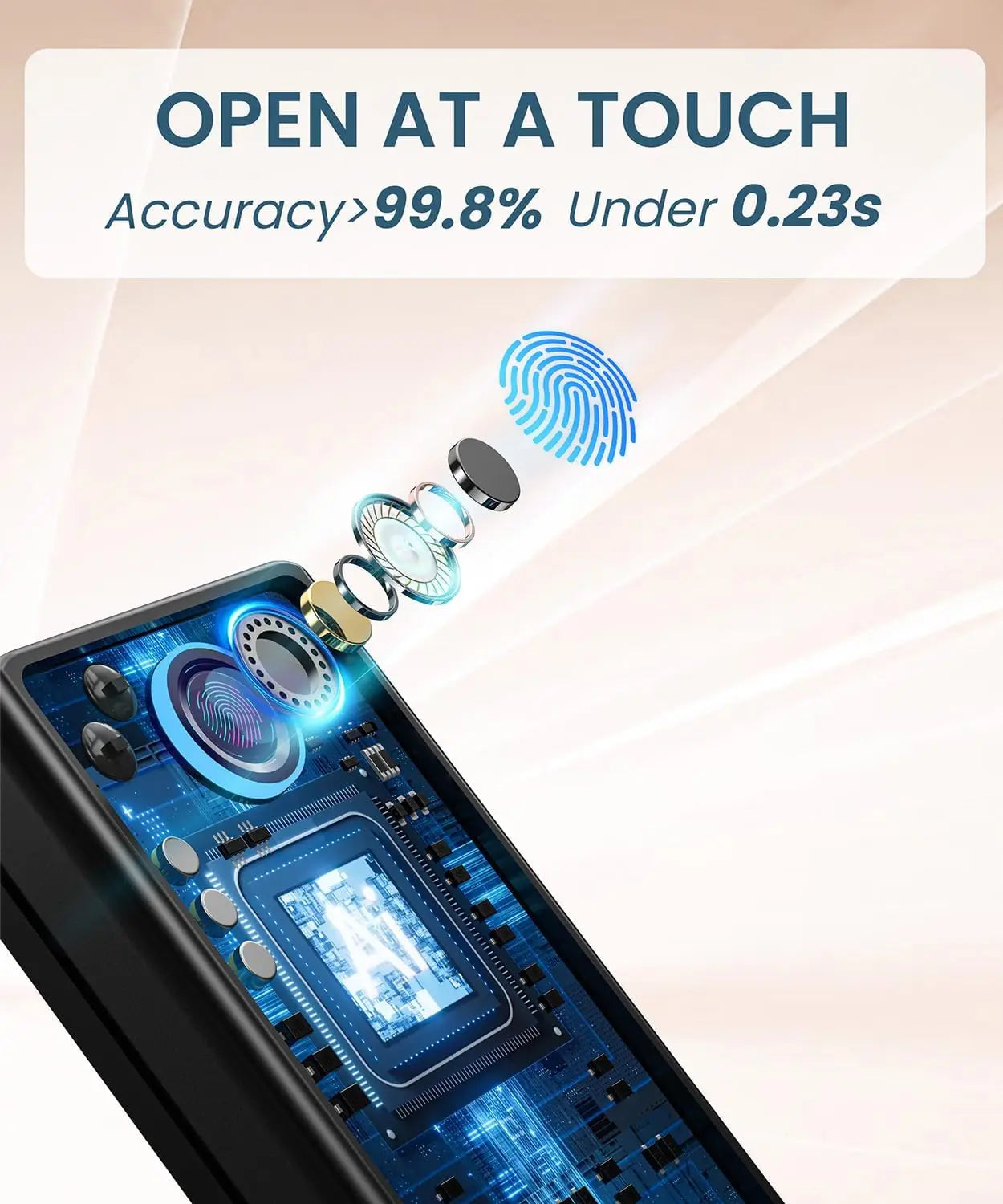 Fingerprint Smart Door Lock with Electronic Keypad Biometric Smart Digital Door Lock with Code Auto Lock