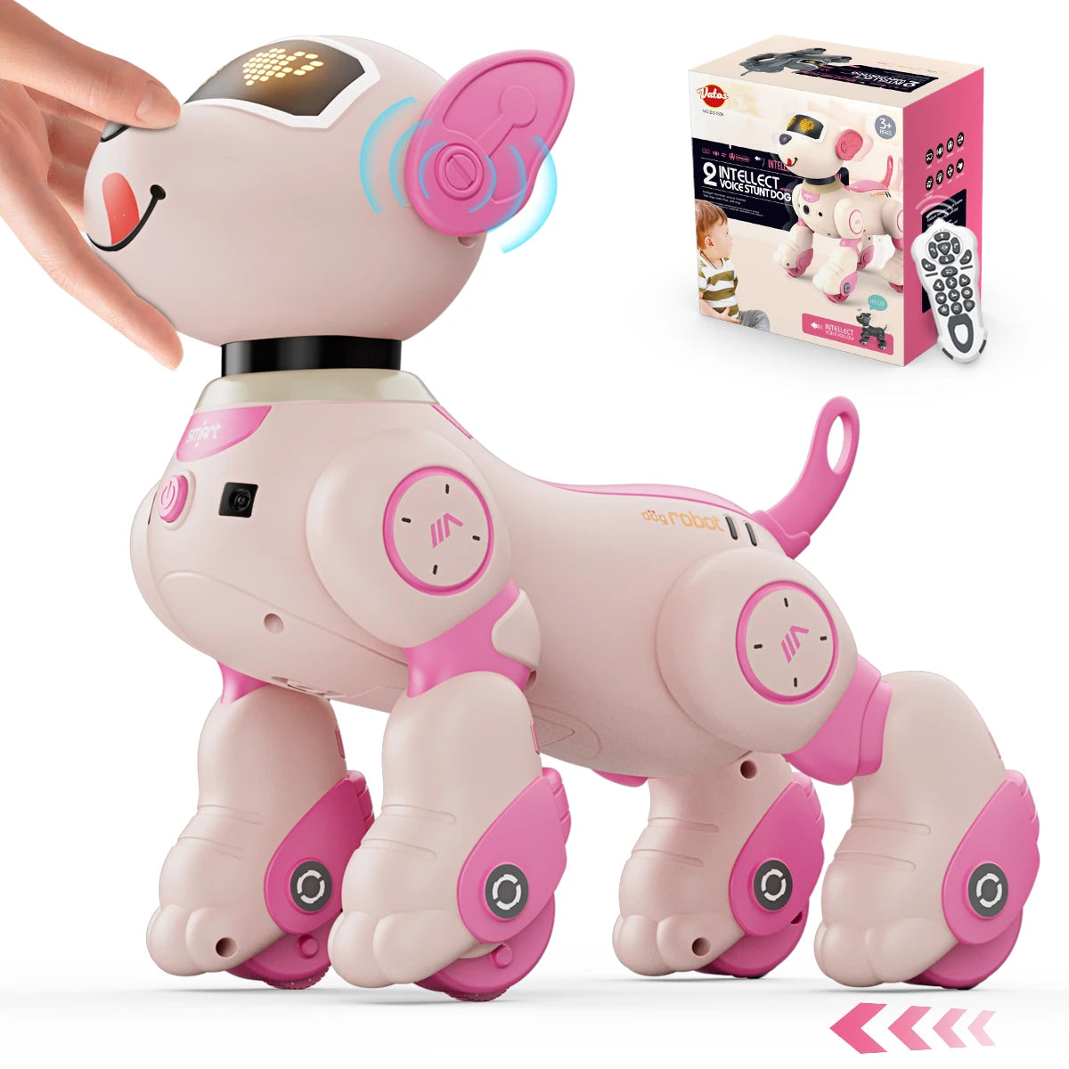 VATOS Robot Dog Toy for Kids Remote Control Voice Commands Touch Sensor 20 Plus Modes Puppy Toy for Girls and Boys