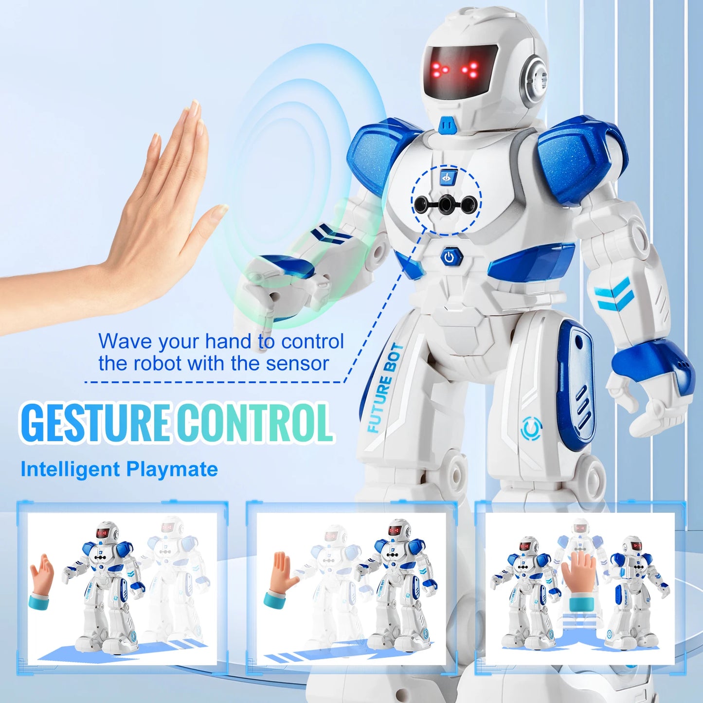 Vevor RC Robot Action Walking Singing Dancing Figure Gesture Sensor Toy for Kids Age 3 and Up Birthday Gift