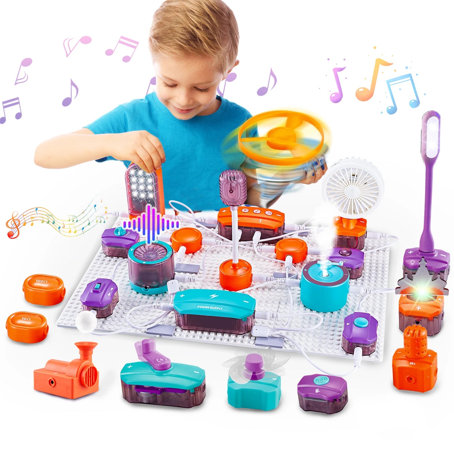 Vatos Science Circuit for Kids DIY Electronics Exploration Kit 150 Plus Project Physics Experiment Circuit Board Educational Toy Ages Six and Up
