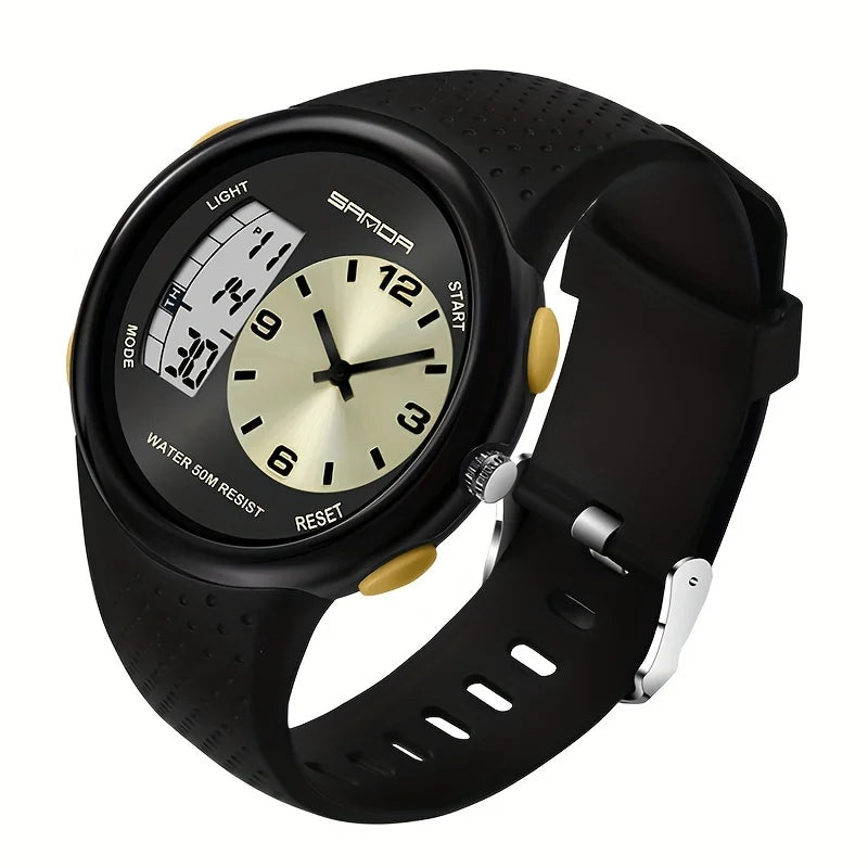 Fashionable Digital Dual Display Watch For Men Luminous