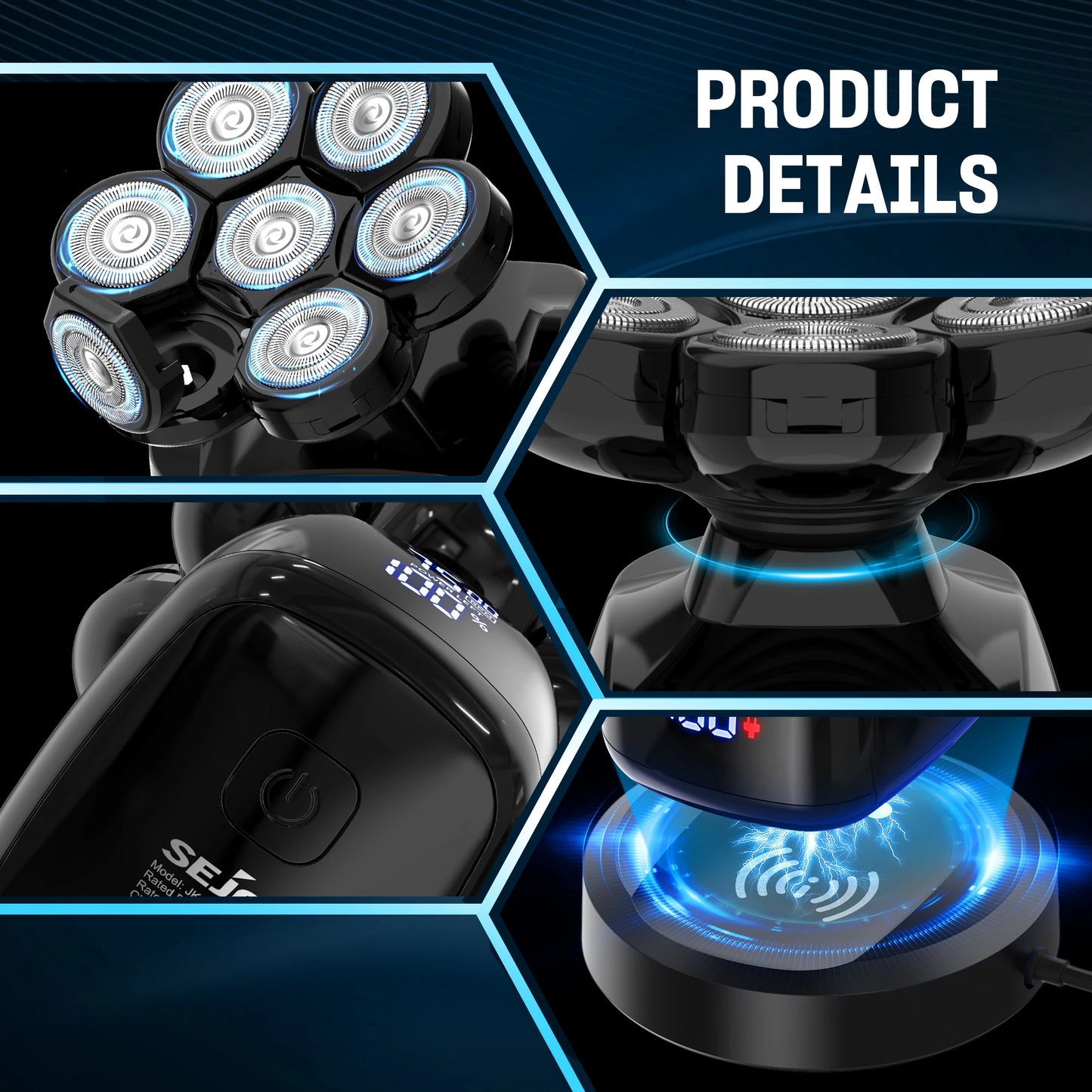 Sejoy Multifunctional Electric Shaver Kit For Men Wet Dry