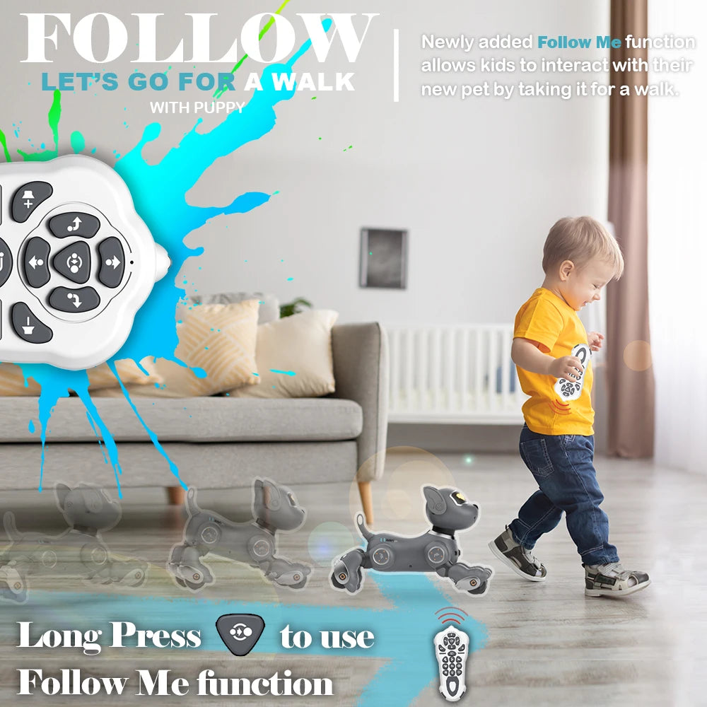 Vatos Robot Dog Toy for Kids Voice Remote Control Interactive Touch Sensors 20 Plus Modes Robotic Puppy for Boys and Girls
