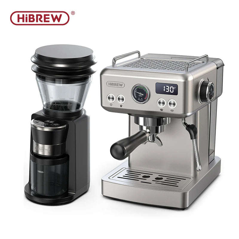 HiBREW Automatic Burr Mill Electric Coffee Grinder with 31 Gears for Espresso American Coffee and Pour Over Visual Bean Storage G3